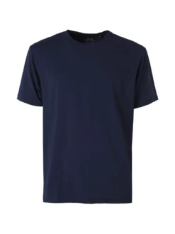 Guy T-shirt girocollo da uomo in tessuto tecnico traspirante - blu scuro