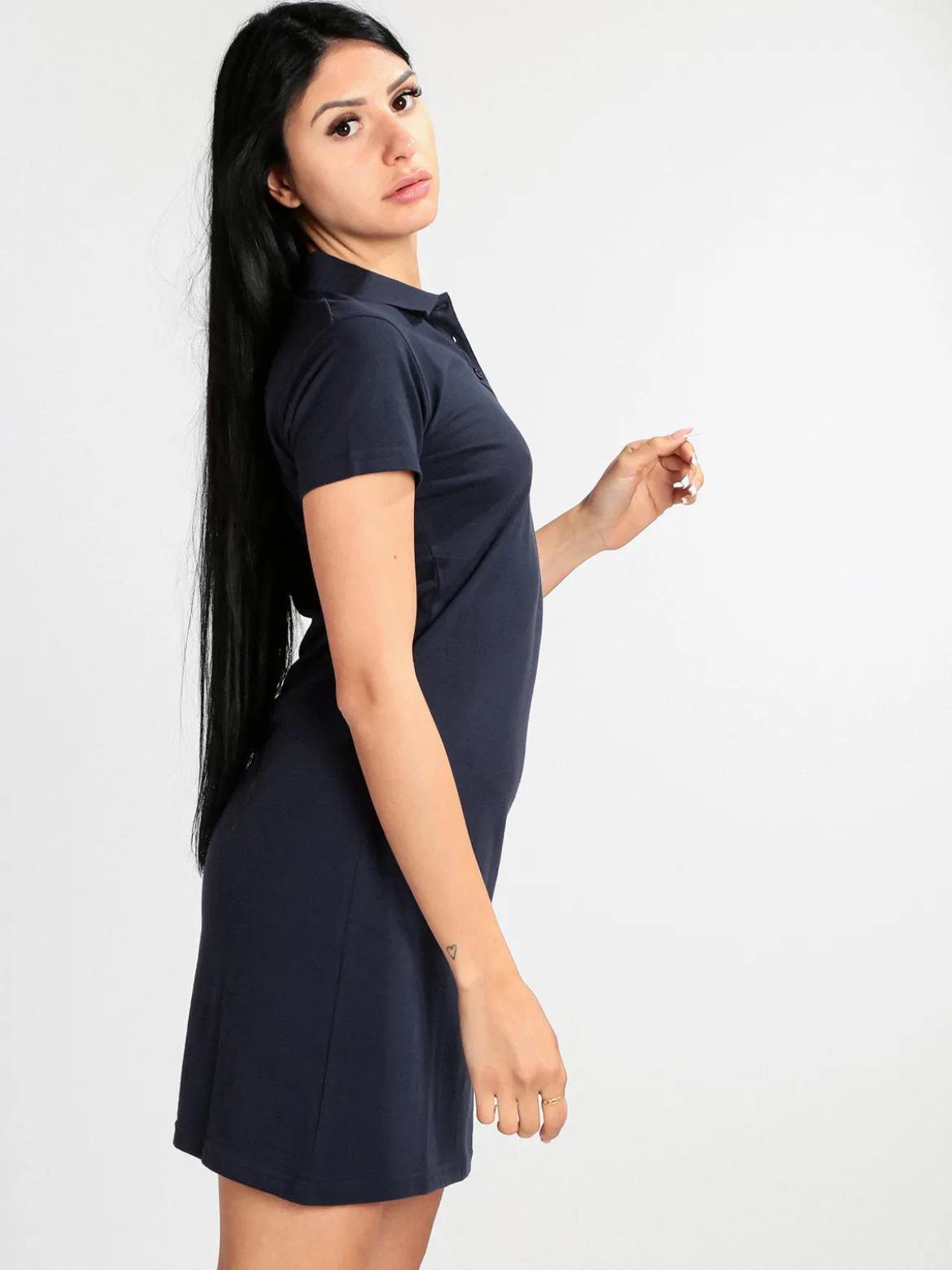 Hangar93 Vestito donna in cotone a maniche corte