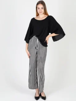 Hdl Milano Blusa donna con maniche a campana