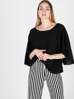 Hdl Milano Blusa donna con maniche a campana