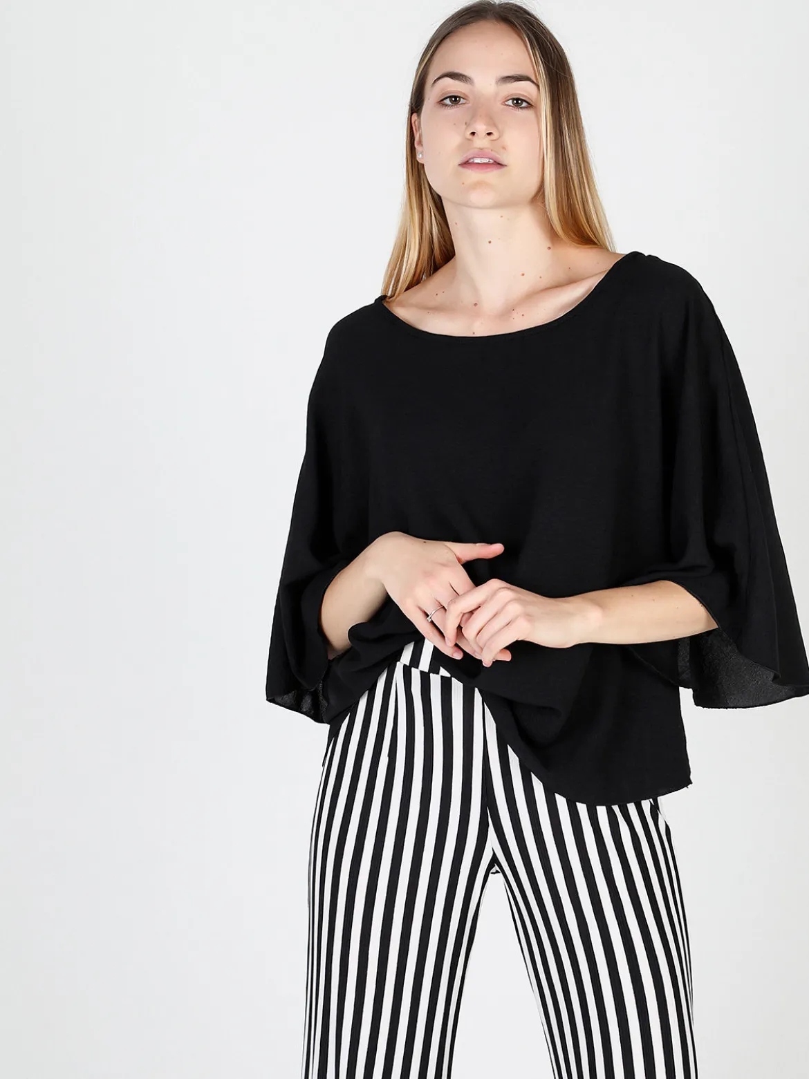 Hdl Milano Blusa donna con maniche a campana