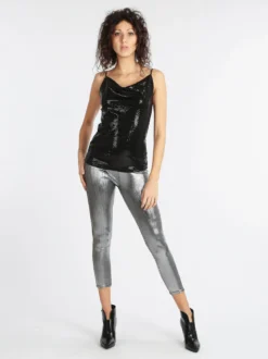 Hdl Milano Leggings donna con lurex