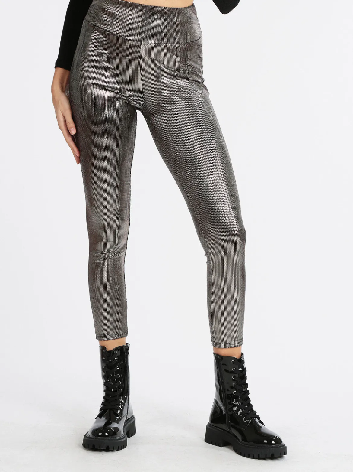 Hdl Milano Leggings donna con lurex