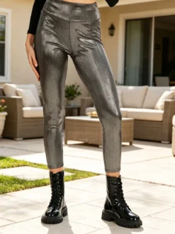 Hdl Milano Leggings donna con lurex