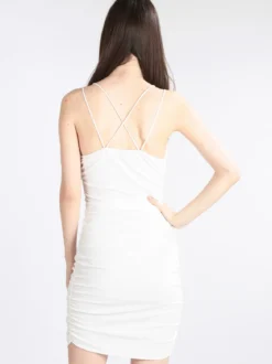 Hdl Milano Mini abito donna a costine scollo a V