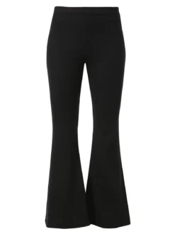 Hdl Milano Pantaloni eleganti da donna con finale a zampa - nero