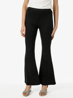 Hdl Milano Pantaloni eleganti da donna con finale a zampa - nero