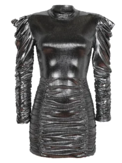 Hdl Milano Vestito donna con lurex drappeggiato