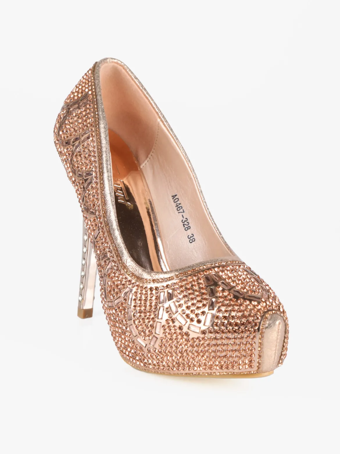 Hdluum Decolletè donna con glitter e tacco a spillo