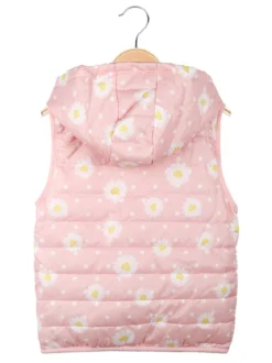 Hello Girl Gilet bambina imbottito con cappuccio