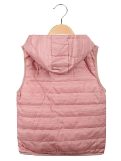 Hello Girl Gilet imbottito con cappuccio da bambina