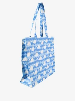 Hernan Borsa shopper della spesa con stampe - azzurro