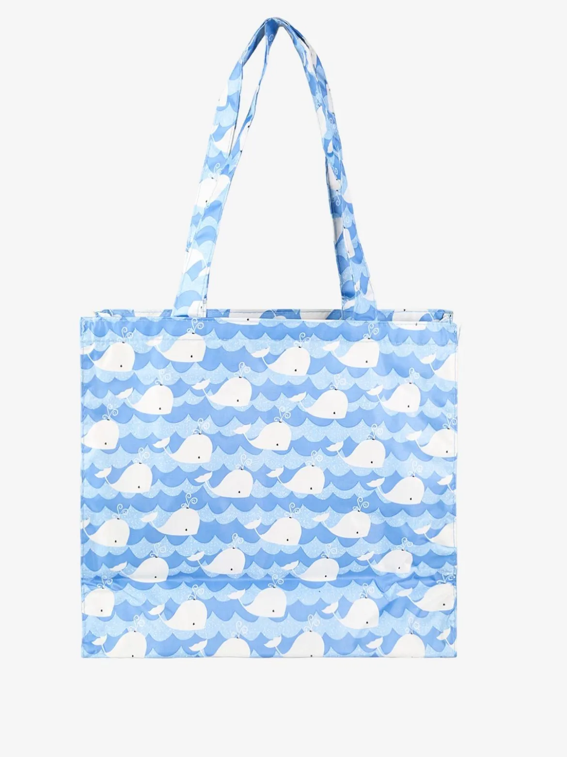 Hernan Borsa shopper della spesa con stampe - azzurro