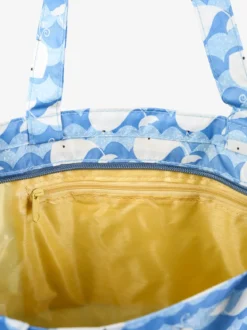 Hernan Borsa shopper della spesa con stampe - azzurro