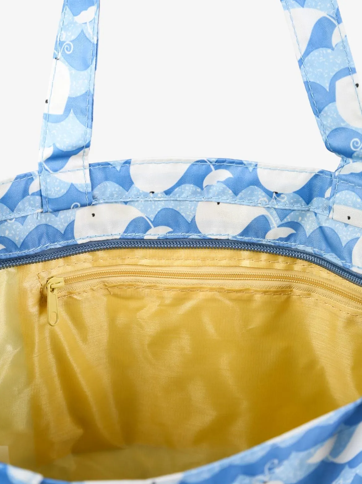 Hernan Borsa shopper della spesa con stampe - azzurro