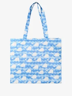 Hernan Borsa shopper della spesa con stampe - azzurro