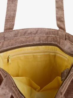 Hernan Borsa shopper della spesa con stampe - cammello