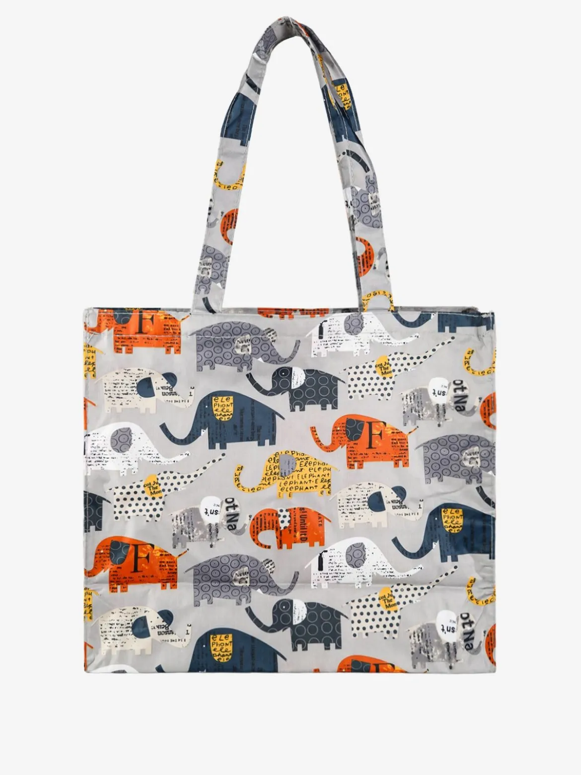 Hernan Borsa shopper della spesa con stampe - grigio chiaro