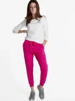 Hollywood Milano Pantaloni sportivi da donna in felpa con polsini