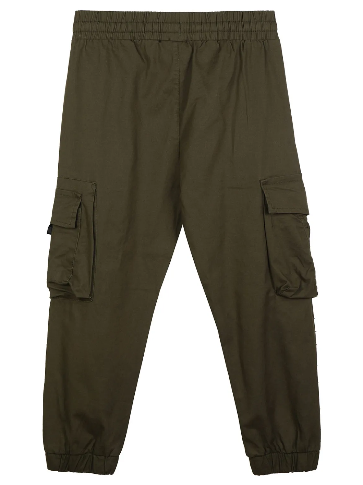 Hollywork Pantaloni da bambino in cotone con tasconi e polsini