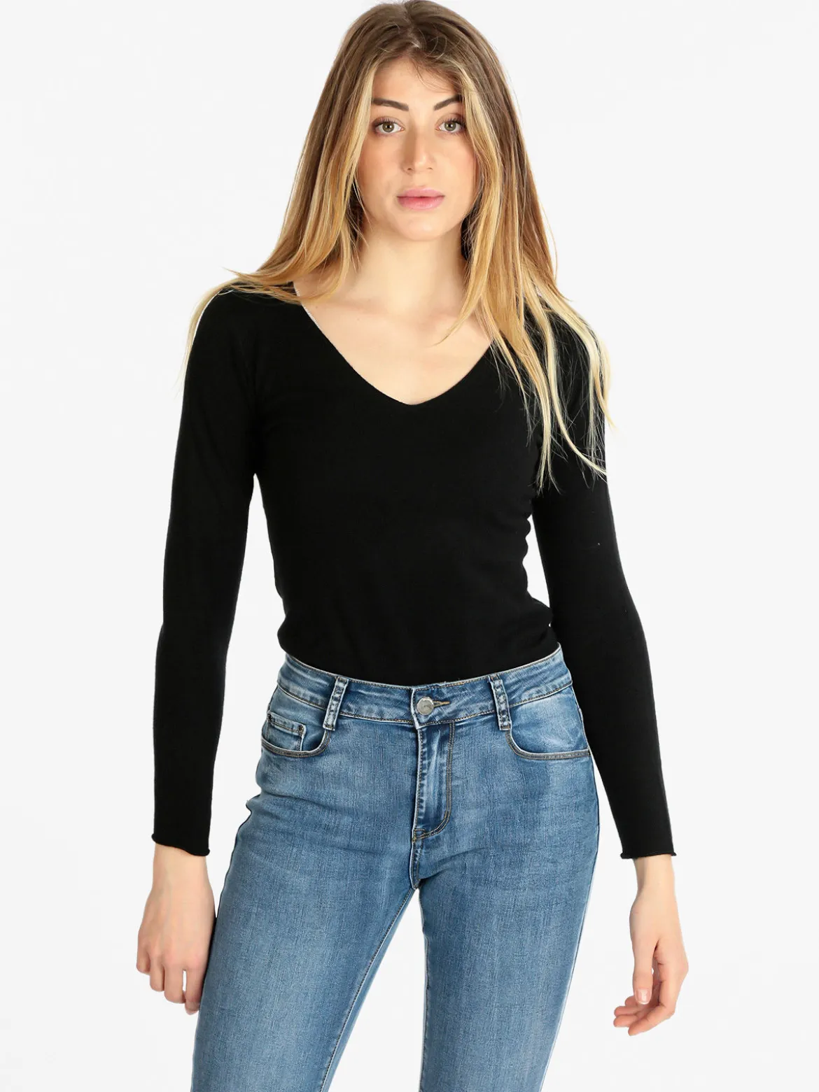 Honey Winter Pullover donna con scollo a V