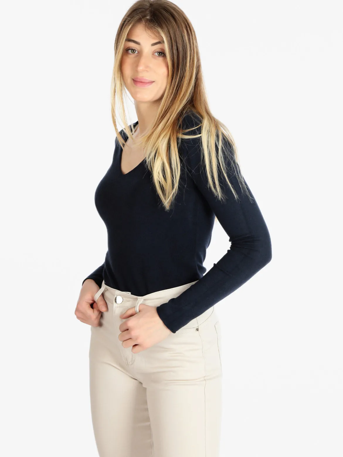 Honey Winter Pullover donna con scollo a V