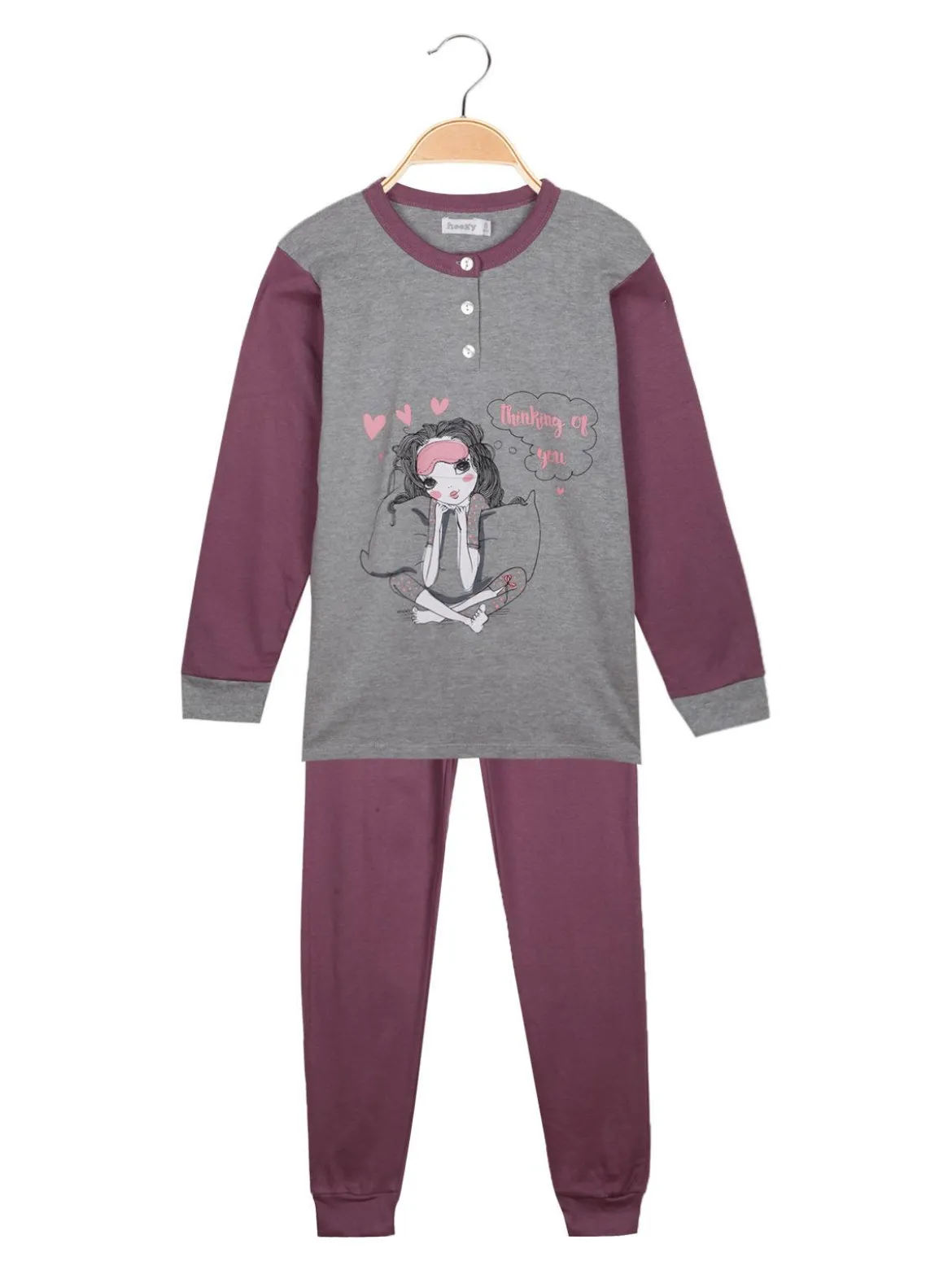 Hooky Pigiama lungo bambina in cotone