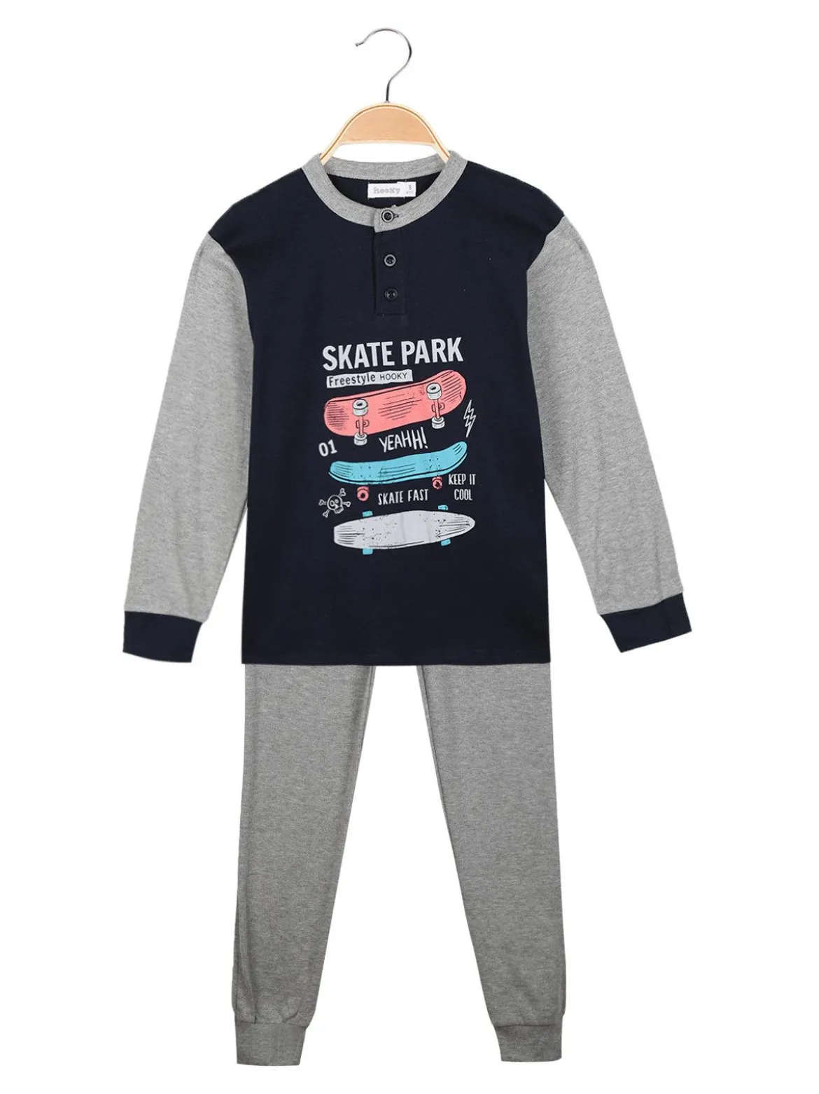 Hooky Pigiama lungo bambino in cotone