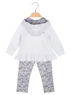 Hope Star Completo da neonata 3 pezzi con cappuccio e leggings fiorati