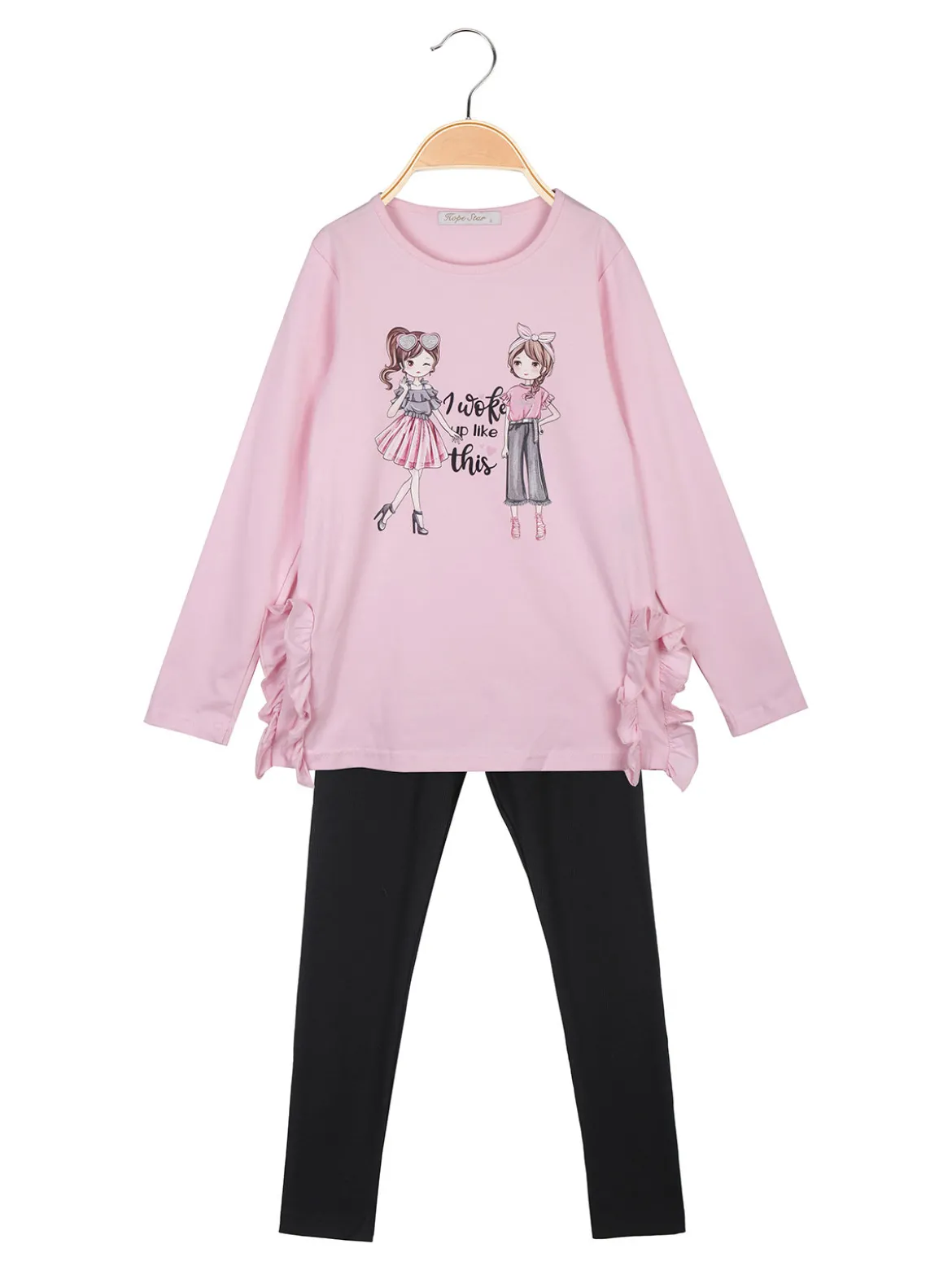 Hope Star Completo 2 pezzi da bambina con leggings a costine