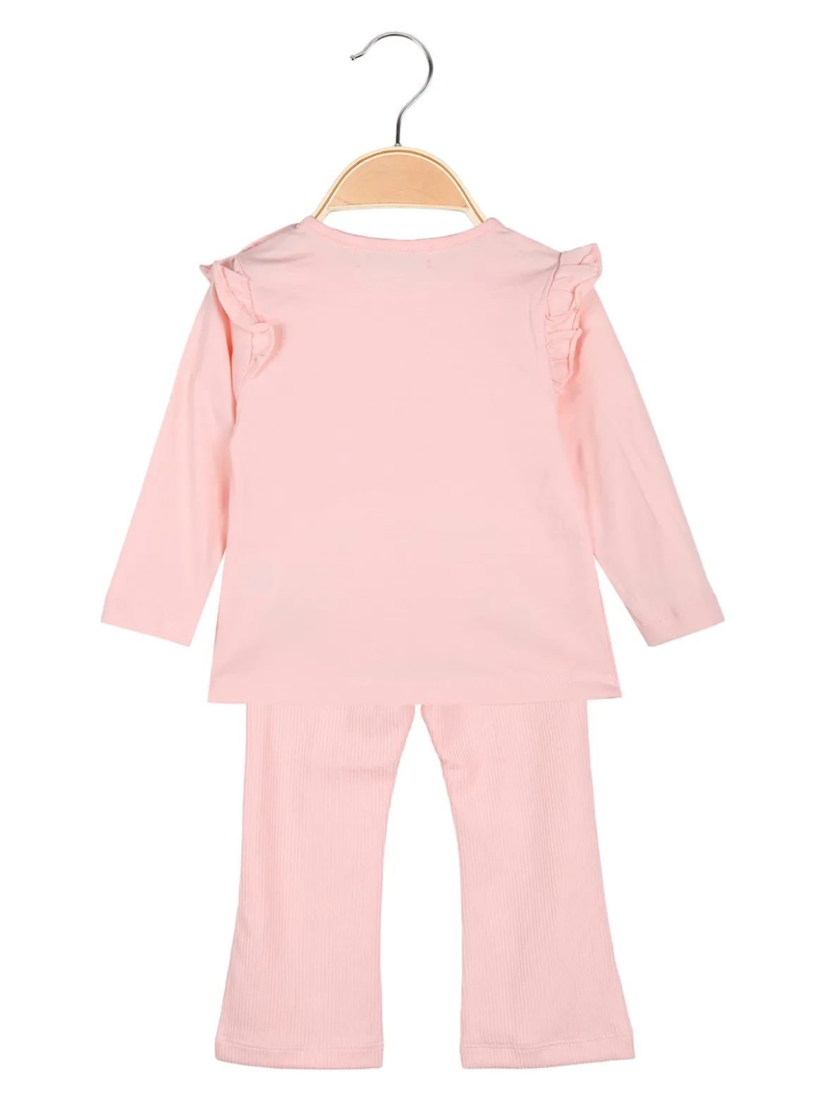 Hope Star Completo 2 pezzi da neonata con maglietta e leggings a costine - rosa