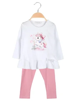 Hope Star Completo 2 pezzi da neonata con maglietta e leggings - rosa