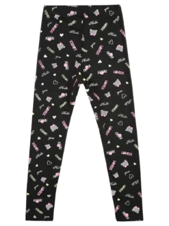 Hope Star Leggings bambina con stampe in cotone felpato
