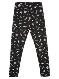 Hope Star Leggings bambina con stampe in cotone felpato