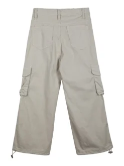 Hope Star Pantaloni cargo da bambina in cotone con coulisse sul fondo