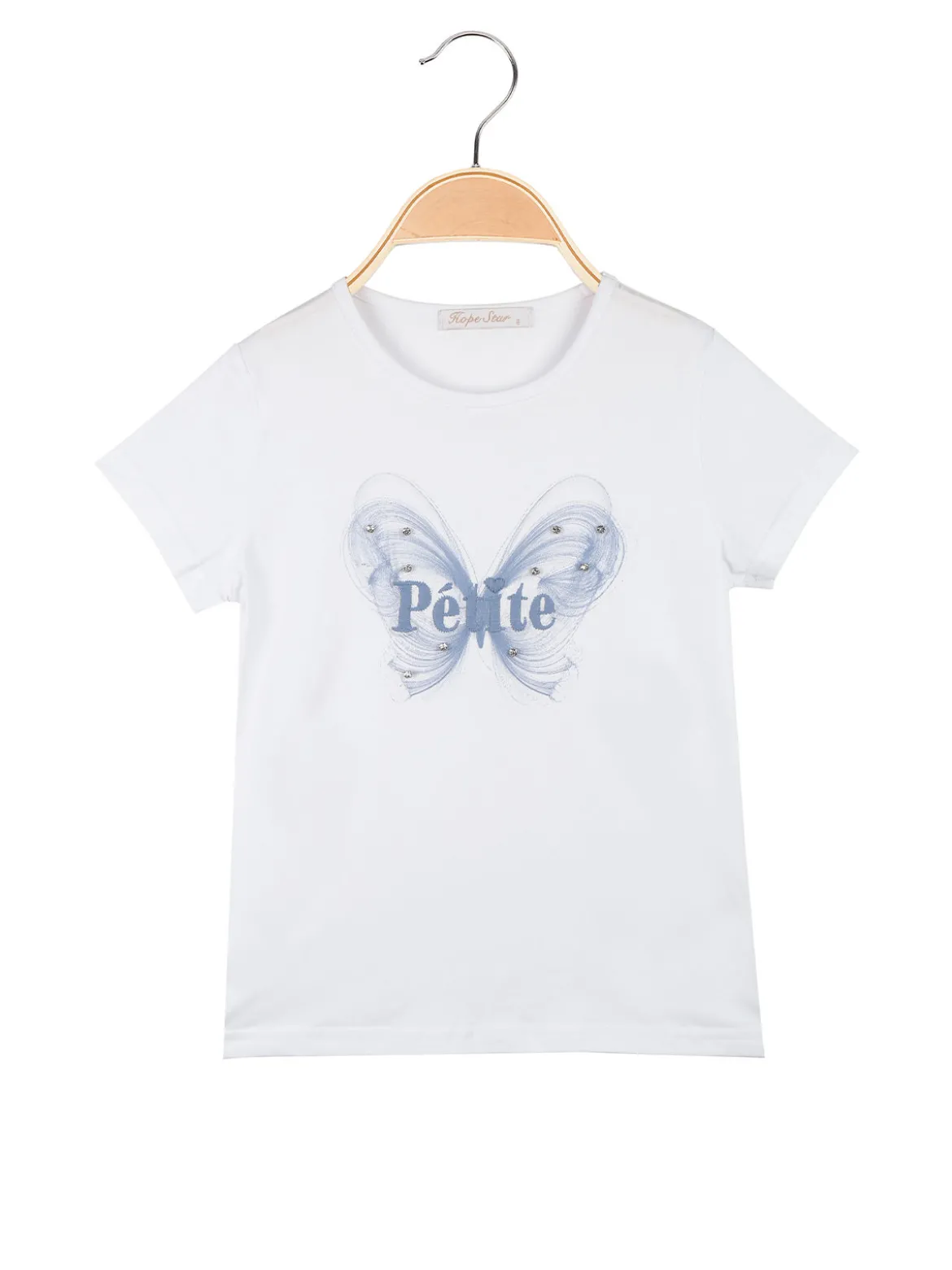 Hope Star T-shirt da bambina in cotone con strass
