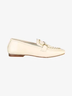 Hosis Mocassini donna in pelle con borchie