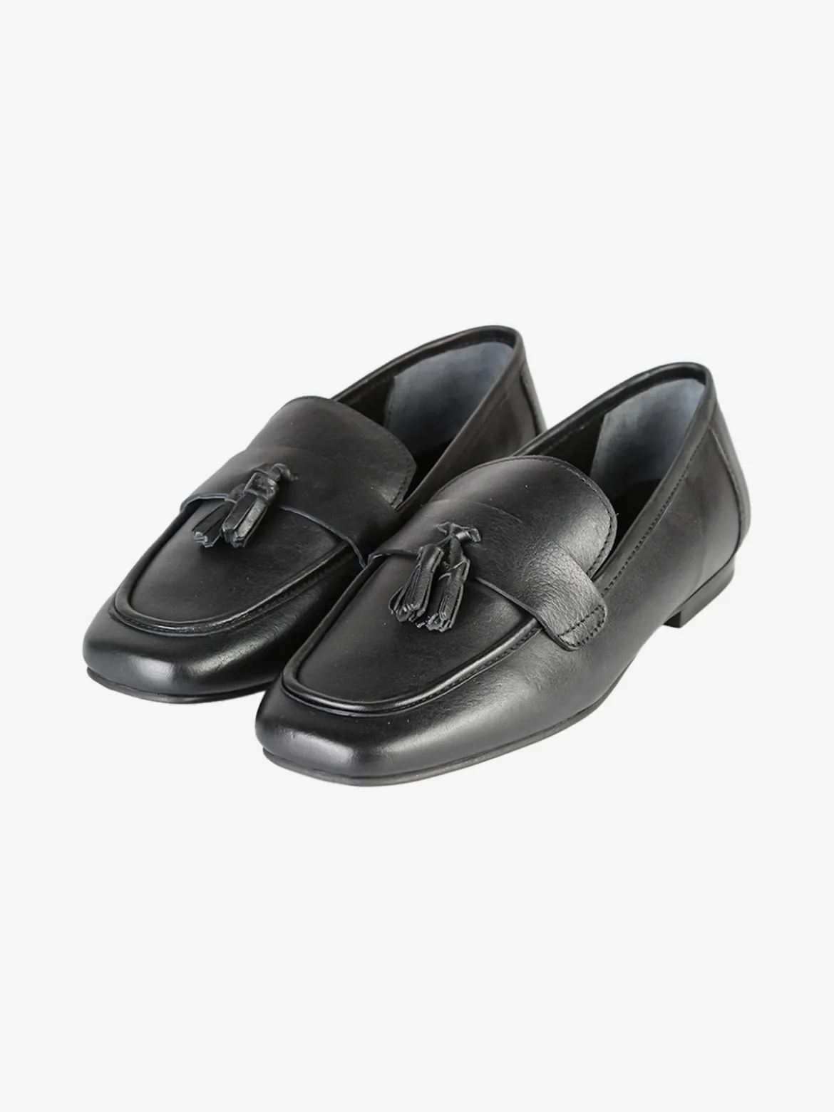 Hosis Mocassini donna in vera pelle con nappine