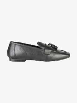 Hosis Mocassini donna in vera pelle con nappine