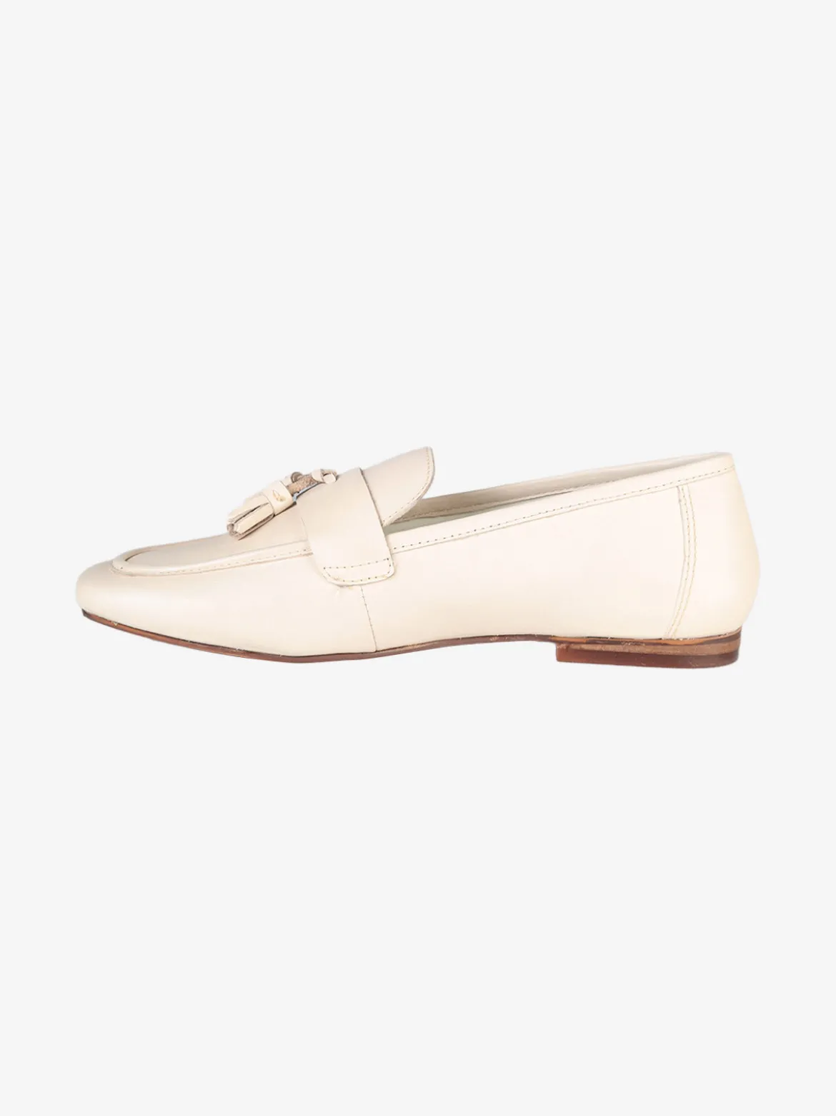 Hosis Mocassini donna in vera pelle con nappine