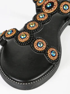 Hosis Sandali donna bassi con perline
