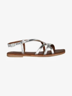 Hosis Sandali donna in pelle con fascette intrecciate