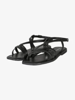 Hosis Sandali donna in pelle con fascette intrecciate