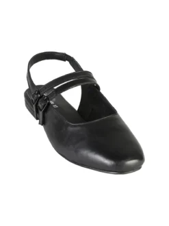 Hosis Slingback donna in pelle con fascette e cinturino alla caviglia