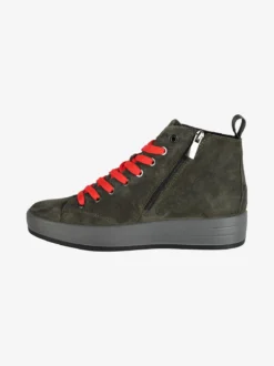 Igi&Co Sneakers alte in pelle scamosciata da donna con lacci e zip