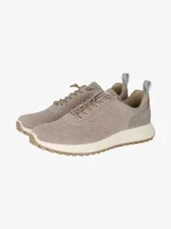 Igi&Co Sneakers da uomo in maglia con plantare in pelle e lacci elastici - fango