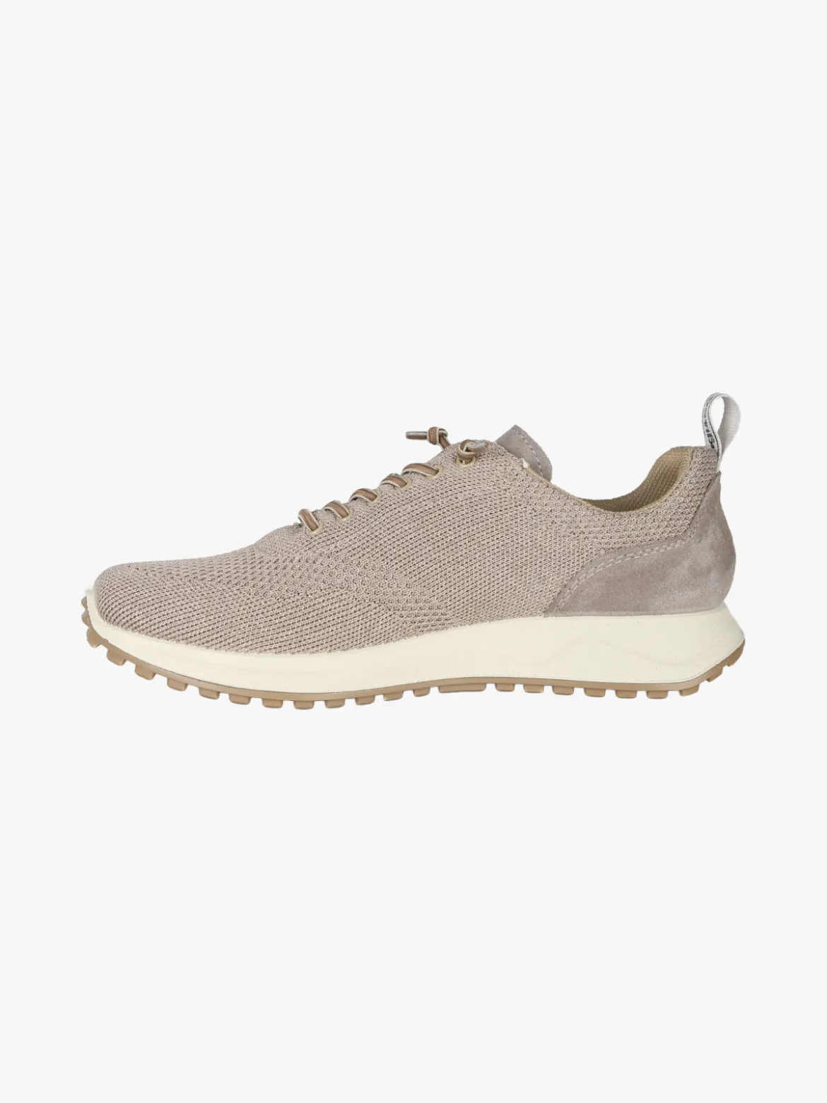 Igi&Co Sneakers da uomo in maglia con plantare in pelle e lacci elastici - fango