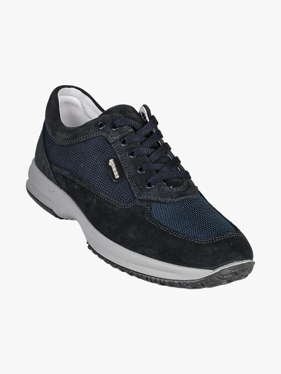 Igi&Co Sneakers da uomo in pelle scamosciata - blu scuro