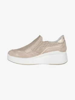 Igi&Co Sneakers donna in pelle scamosciata con zeppa e zip