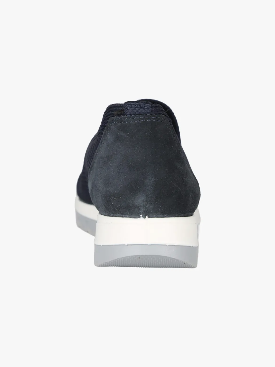 Igi&Co Sneakers donna slip on in maglia con plantare in pelle e zeppa - blu scuro